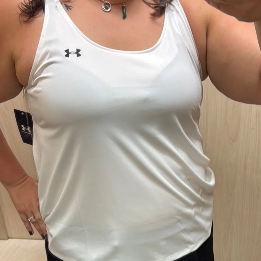 Under Armour Women's White Tank Top - Picture 4 of 5